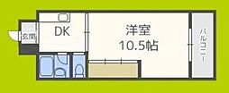 東洋プラザ高倉 1DKの間取図画像