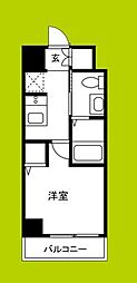 グランパシフィック聖天坂 1Kの間取図画像
