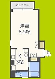 アスタ・ラ・ビスタ新梅田 ワンルームの間取図画像