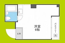 ウィン天六南館 ワンルームの間取図画像