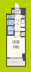 プレサンス阿波座ステーションフロント 1Kの間取図画像