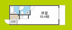 ライオンズシティ難波南 1Kの間取図画像