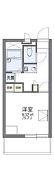 レオパレスエーデルワイス天王寺 1Kの間取図画像