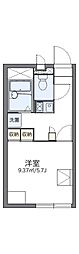 レオパレスカナール 1Kの間取図画像