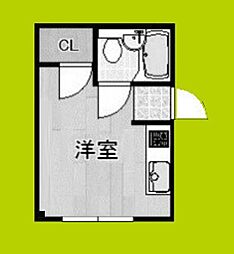 アクティブ岸里 ワンルームの間取図画像