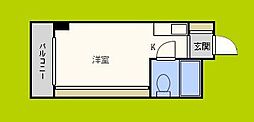 池田マンション ワンルームの間取図画像