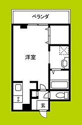 ラ・フォンテ十三 1Kの間取図画像