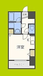 レジデンス本町 ワンルームの間取図画像