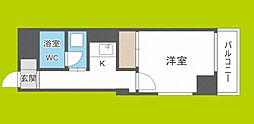 シャトー元町 1Kの間取図画像