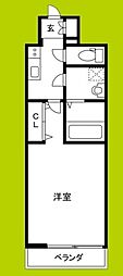 エスプレイス難波サウスゲート 1Kの間取図画像