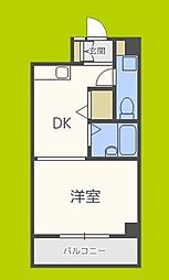 ネオユニバース 1Kの間取図画像
