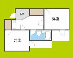 アメニティー新大阪四番館 2Kの間取図画像