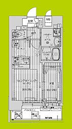 プレリス長田オルヴィア 1LDKの間取図画像