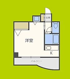 ノルデンハイム新大阪 ワンルームの間取図画像
