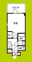 FIRSTFIORE天王寺筆ヶ崎EYE 1Kの間取図画像
