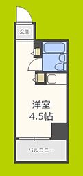 メビウス天王寺西レジデンス ワンルームの間取図画像