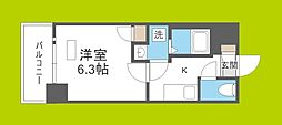 プレサンス天満ステーションフロント 1Kの間取図画像