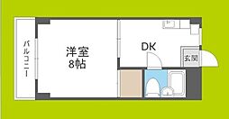 シャトー背戸口 1DKの間取図画像