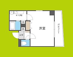 ラ・フォンテ新町 1Kの間取図画像