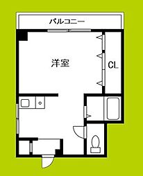 タウンコート新深江 ワンルームの間取図画像