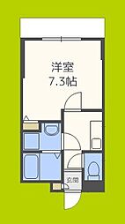 ラパンジール四天王寺東 1Kの間取図画像