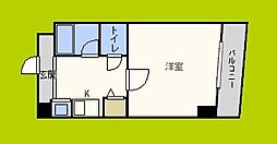 ベルビュー横堤 1Kの間取図画像