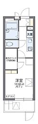 レオパレス雅 1Kの間取図画像