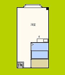 Mebius阿倍野Residence ワンルームの間取図画像