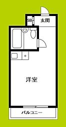 ライオンズマンション日本橋 1Kの間取図画像