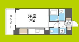 ジェネーゼグラン上本町 ワンルームの間取図画像