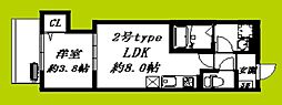 D porta Lily(リリー) 1LDKの間取図画像