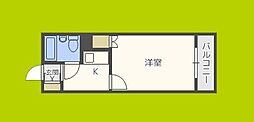 シャンクレール塚本 ワンルームの間取図画像