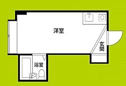プレステア九条 ワンルームの間取図画像