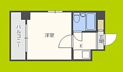 EPO長堀レジデンス2 1Kの間取図画像