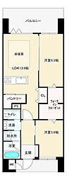 アーティックス門司ヘリテイジ 2LDKの間取図画像