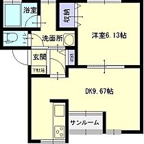 フルハウスII B ｜ 秋田県横手市八幡字上鶴田77-4（賃貸アパート1DK・1階・38.62㎡） その2