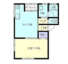 秋田県横手市三本柳字寺田（賃貸アパート1DK・1階・36.80㎡） その2