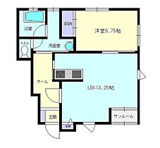 ｃａｎｚｏｎｅ D ｜ 秋田県横手市横手町字三ノ口（賃貸アパート1LDK・1階・52.05㎡） その2