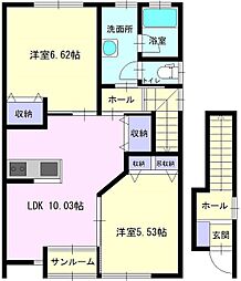 カシータハウス若竹町A 2階/202