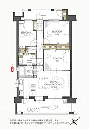 ヴェルデコア新習志野 3LDKの間取図画像