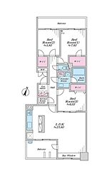 セントラルパークウエストD棟 3LDKの間取図画像