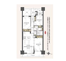 ダイアパレス千葉美術館 3LDKの間取図画像