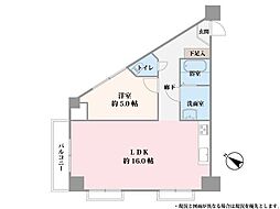 サンフラット 1LDKの間取図画像