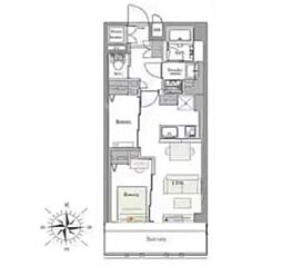 クレール駒込 2LDKの間取図画像