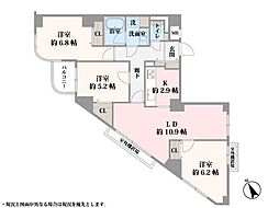 アドリーム文京動坂 3LDKの間取図画像