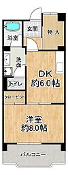 入江第2住宅 1SDKの間取図画像