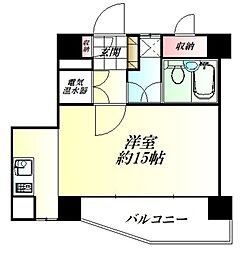 シャンボール一番町 ワンルームの間取図画像