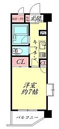 ホーユウパレス南仙台 1Kの間取図画像