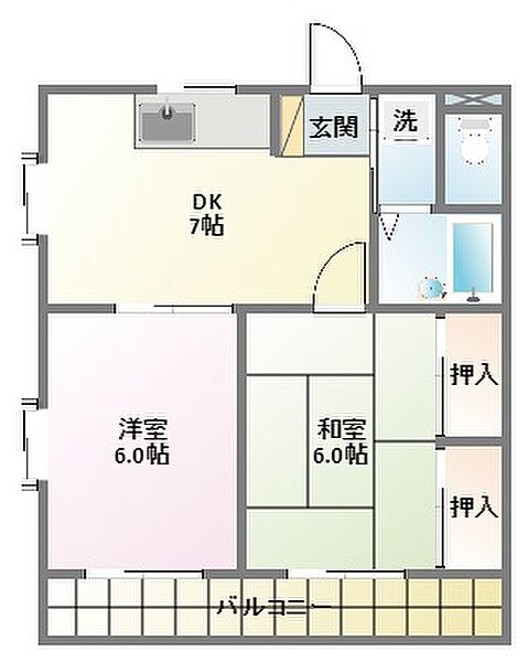 ヒルサイド日吉II 1Ａ｜神奈川県横浜市港北区日吉1丁目(賃貸マンション2DK・1階・39.33㎡)の写真 その2