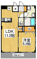 アルトポンテ 1LDKの間取図画像